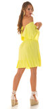 Ľahké viskózové letné šaty Žltá