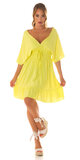 Ľahké viskózové letné šaty Žltá
