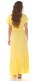 Klasické dlhé šaty na leto Žltá