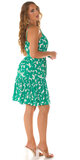 Letné šaty so škvrnami Zelená