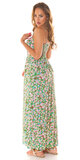 Gombíkové kvetinové šaty na ramienka Zelená