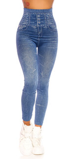 Vysoké jeans legíny