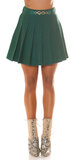 Skater sukňa s vysokým pásom Zelená