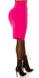 Vysoká ceruzková sukňa s dekoratívnymi gombíkmi Ružová
