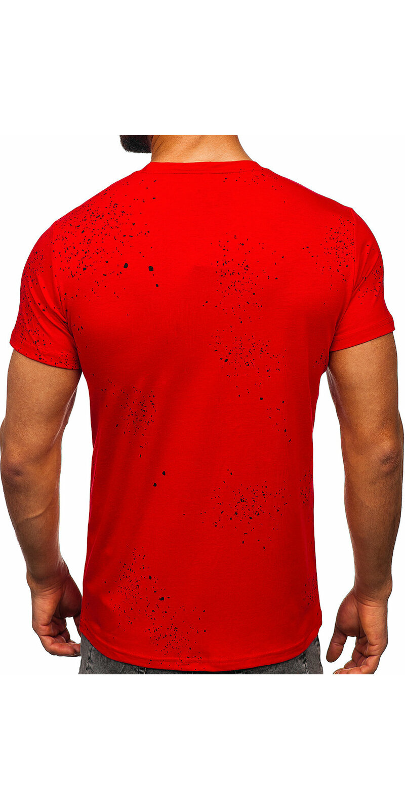 Červené pánske tričko s potlačou "Designtrend" Červená