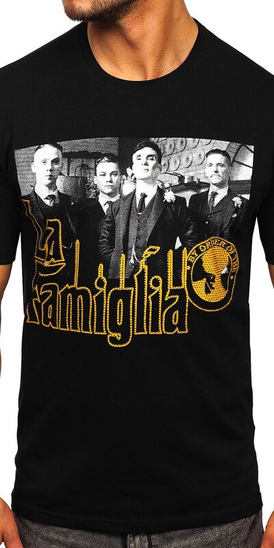 Pánske čierne tričko Peaky Blinders Čierna