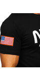 Pánske bavlnené tričko s nápisom NASA Čierna