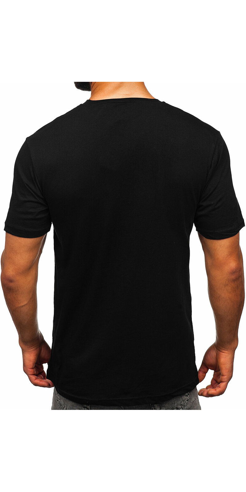 Bavlnené pánske čierne tričko DENIM Čierna