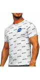 Biele pánske tričko s nápismi NASA Biela