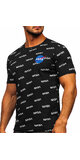 Čierne pánske tričko s nápismi NASA Čierna