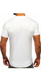 Bavlnené pánske tričko s maskáčovým vreckom Biela