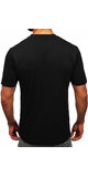 Vzorované pánske tričko s krátkymi rukávmi Čierna