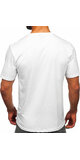 Vzorované pánske tričko s krátkymi rukávmi Biela