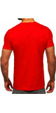 Bavlnené pánske tričko s autom Červená