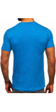 Bavlnené pánske tričko s autom Modrá