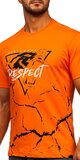 Pánske tričko RESPECT s vlkom Oranžová