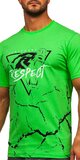 Pánske tričko RESPECT s vlkom Zelená