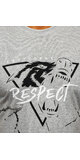 Pánske tričko RESPECT s vlkom Šedá