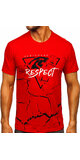 Pánske tričko RESPECT s vlkom Červená