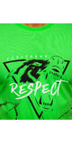 Pánske tričko RESPECT s vlkom Zelená