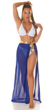 Plážová sukňa so zlatým viazaním Kráľovská modrá