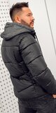 Zimná nylonová bunda pánska Čierna