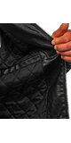Čierna pánska koženková bunda Čierna
