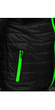 Športová pánska bunda s výraznými zipsami Čierna