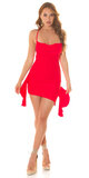 Krátke letné šaty s otvoreným chrbtom Červená