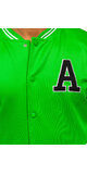 Pánska bejzbalová bunda s patentkami Zelená