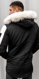 Čiernobiela zimná bunda pánska Čierno-biela