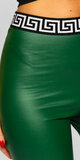 Farebné legíny v mokrom vzhľade na gumičke Zelená