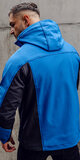 Pánska softshellová bunda s kapucňou Modrá