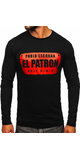 Pánske tričko s dlhými rukávmi EL PATRON Čierna