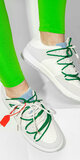 Dámske tenisky s kontrastnými šnúrkami Zelená