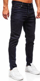 Tmavomodré pánske džínsy Slim Fit Tmavomodrá