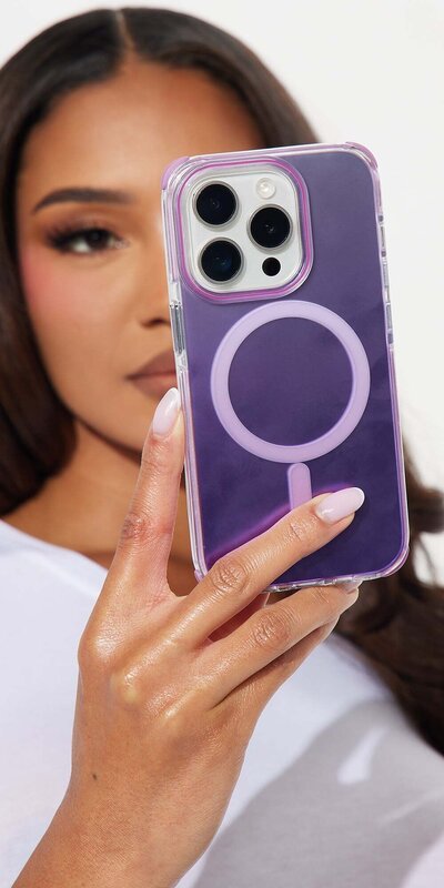 Fialový kryt iPhone 14 Pro s magnetickým krúžkom Fialová