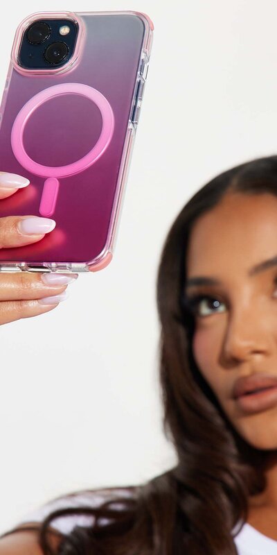 Ružový kryt iPhone 14 Pro s magnetickým krúžkom Ružová