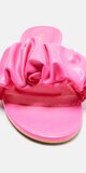 Hot pink šľapky so zberaným detailom Ružová