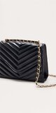 Čierna prešívaná crossbody kabelka 3v1 Čierna