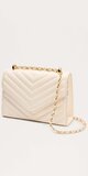 Elegantná krémová crossbody kabelka s odnímateľnou peňaženkou Krémová