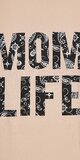 Dámske pyžamo s potlačou „Mom Life“ Krémová