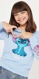 Detská modrá mikina s potlačou Stitch