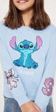 Detská modrá mikina s potlačou Stitch