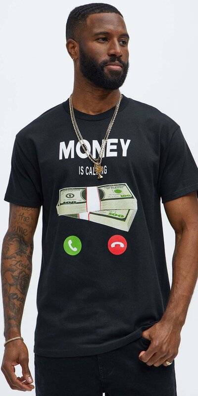 Pánske tričko s potlačou "Money is Calling"