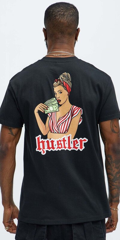 Pánske tričko s potlačou "Money is Calling" Čierna