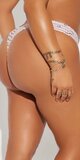 Tanga nohavičky s nápisom „love“ a pružným pásom