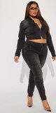 Dámske čierne skinny džínsy s detailmi