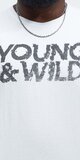 Biele tričko pánske "Young & Wild"
