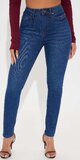 Tvarujúce tmavé skinny džínsy s elastickým efektom